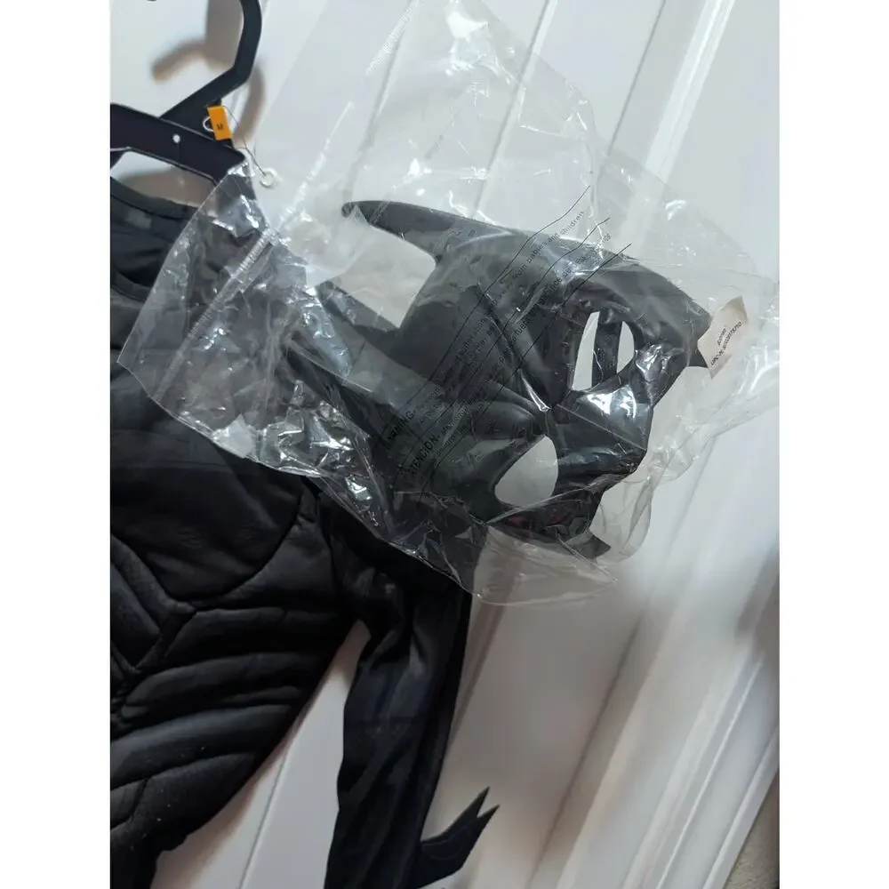New! Rubie's Youth Black Batman The Dark Knight Halloween Costume Size M - Picture 3 of 10